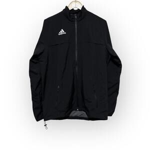 adidas Black Full Zip Track Jacket Athletic Soccer Training Mesh Lined XL Men’s